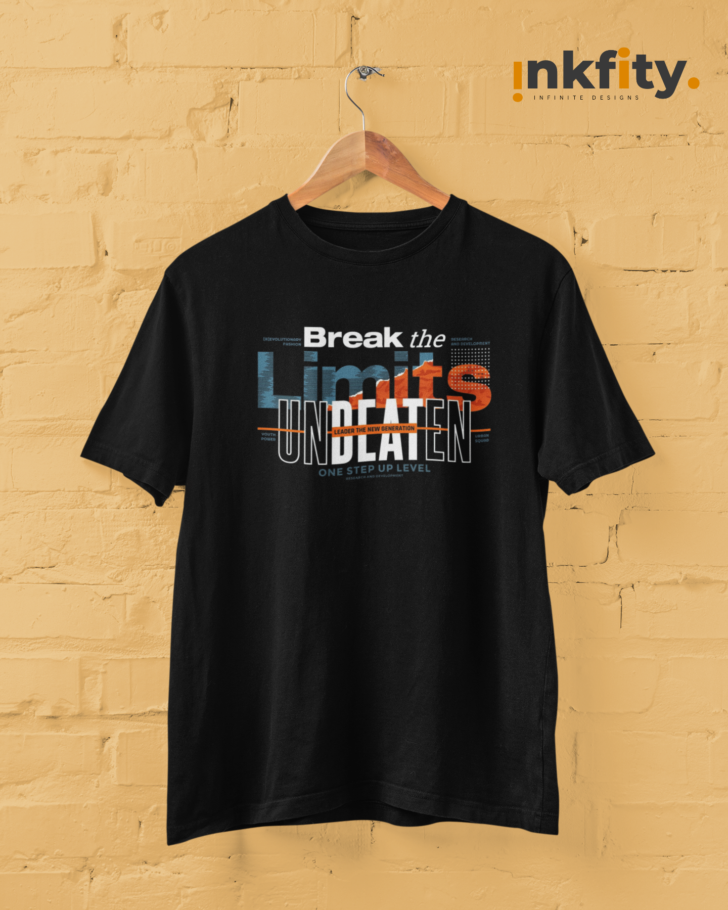 Inkfity Men's Motivational T-Shirt – "Break The Limits" INKMTMOT007